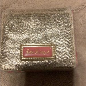 Lilly Pulitzer small gold wallet